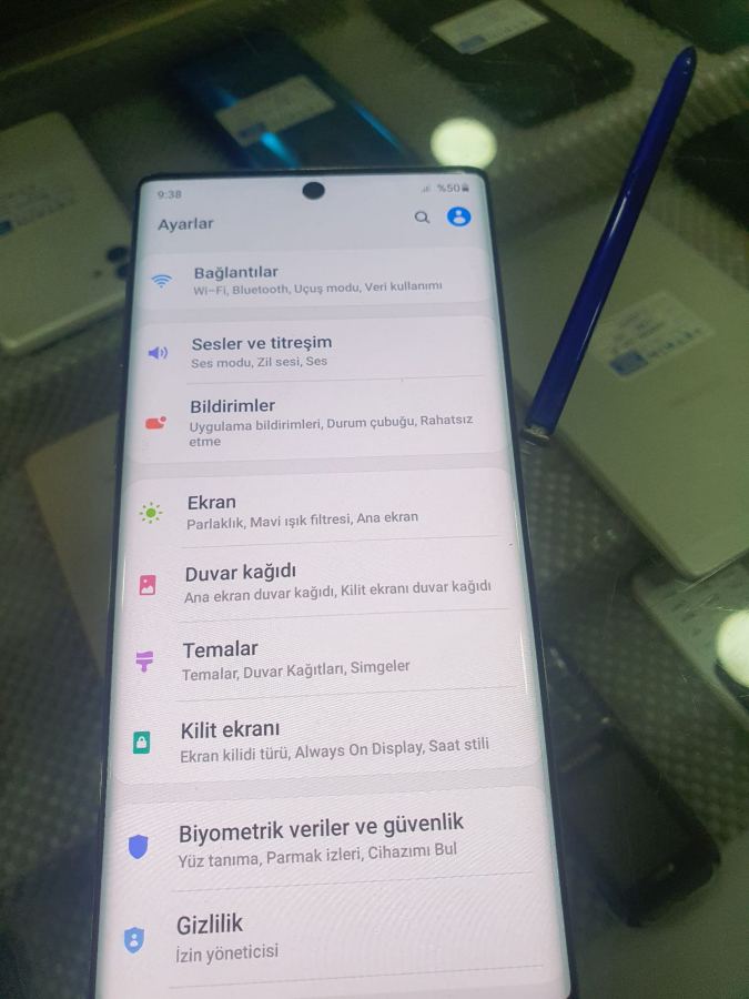Samsung Note 10 256GB Mavi 8GB RAM İyi Durumda