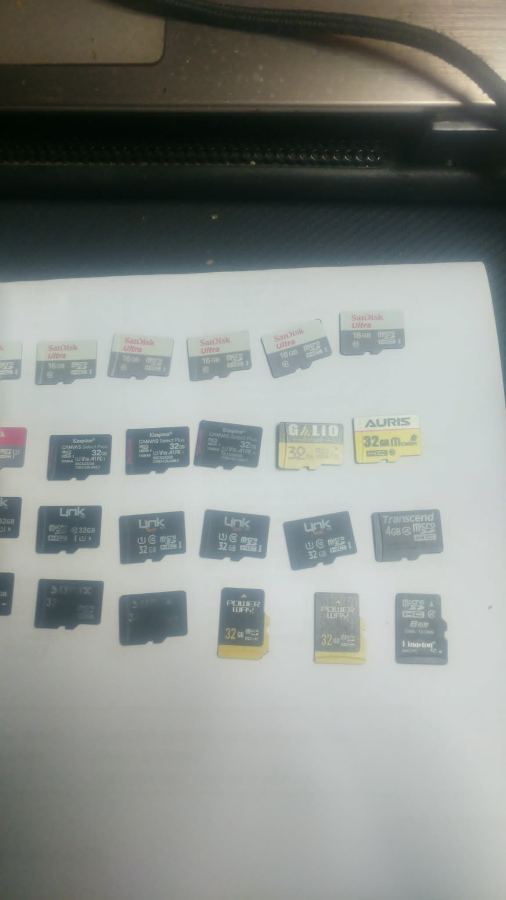 36 adet mikro sd hafıza kartı