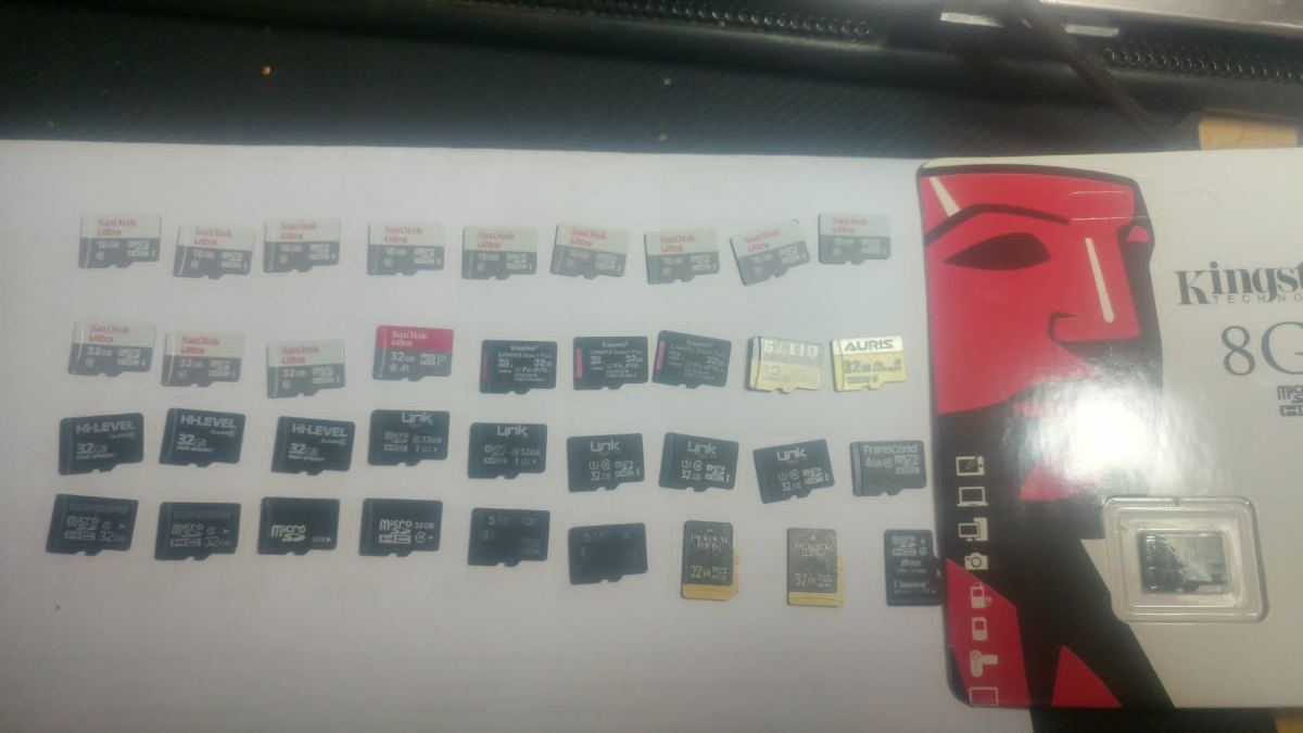 36 adet mikro sd hafıza kartı