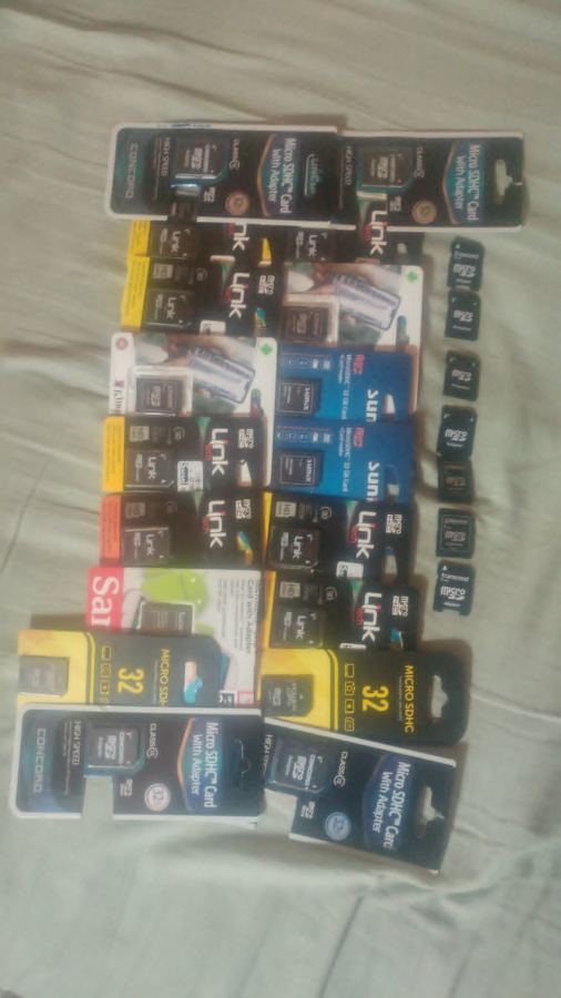 36 adet mikro sd hafıza kartı