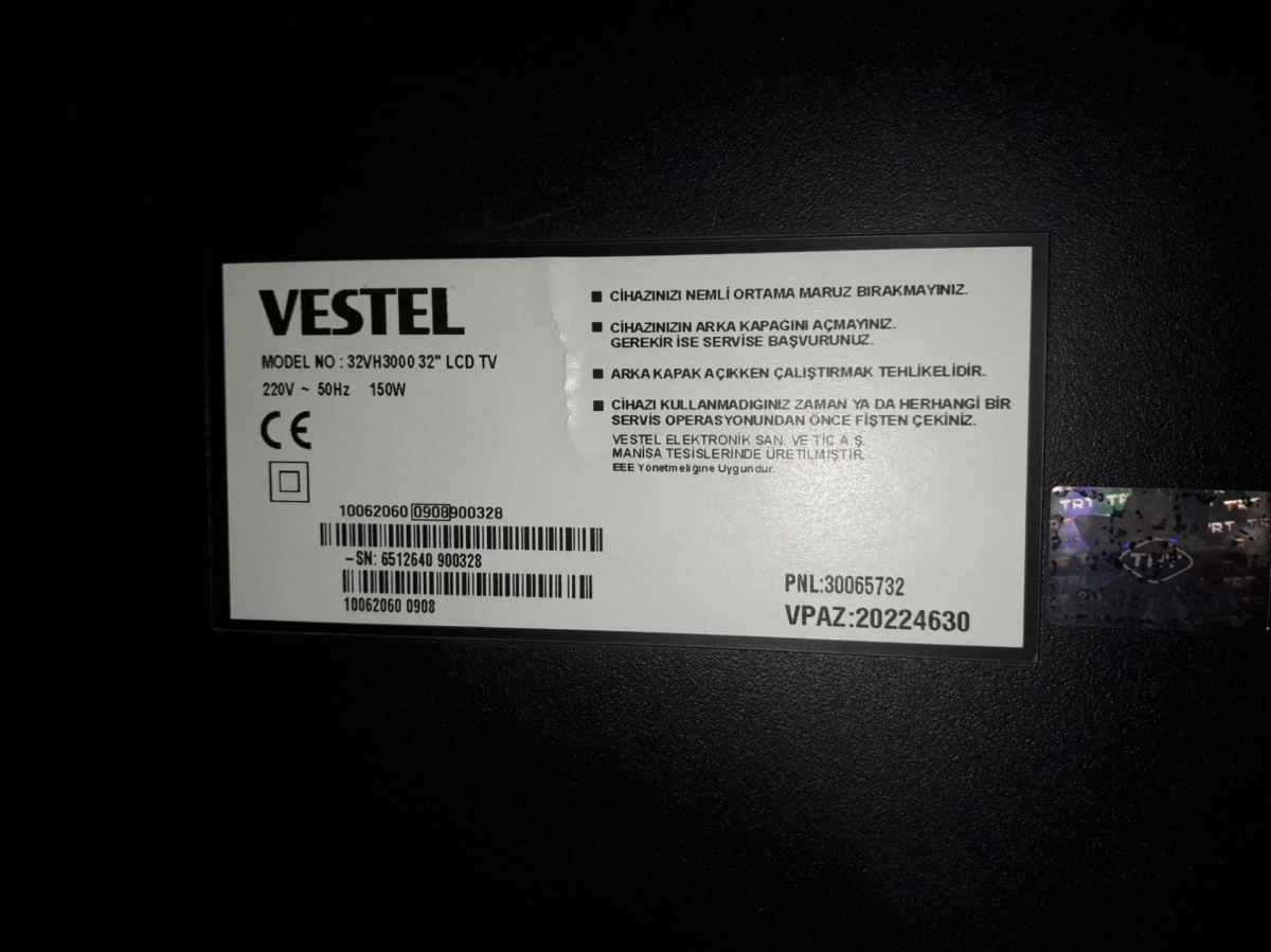 Vestel 82 Ekran Televizyon