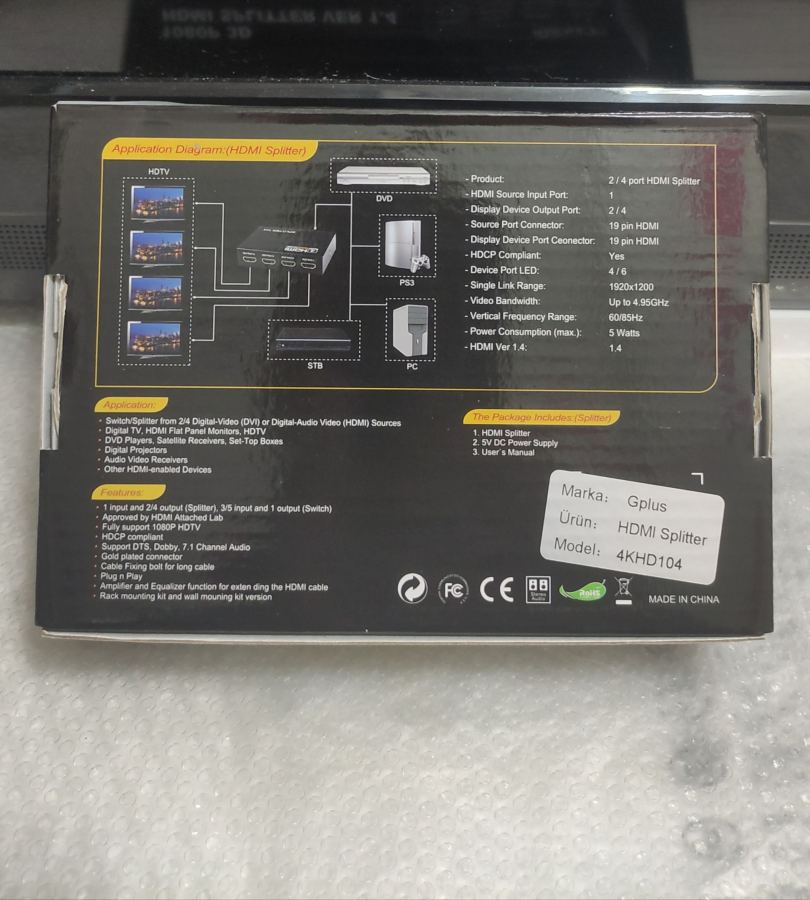 Hdmı switch Sprinter  çoklayıcı