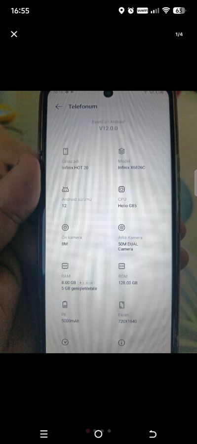 Infinix Hot 20 İyi Durumda